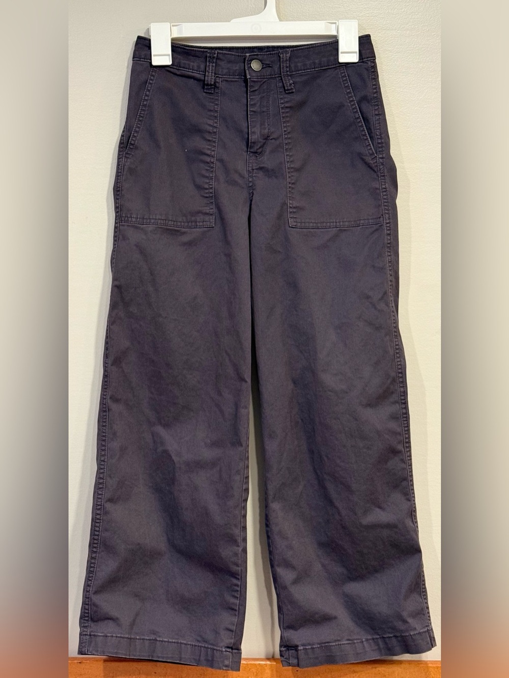 Universal Thread Highest Rise Wide Leg Crop Dark Gray Canvas Pants Women's 0/25